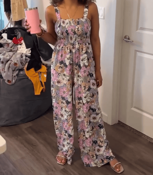 Floral Print Sleeveless Jumpsuit