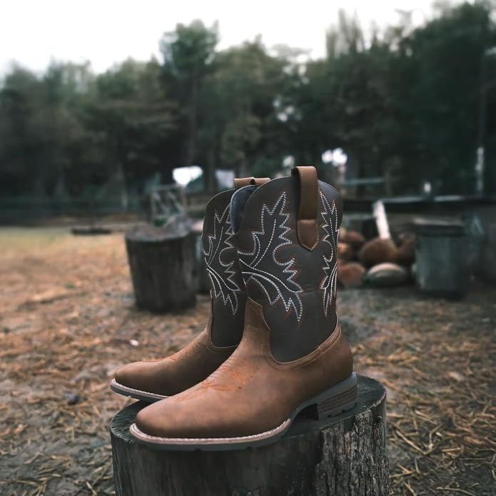 Men's Western Leather Cowboy Boots