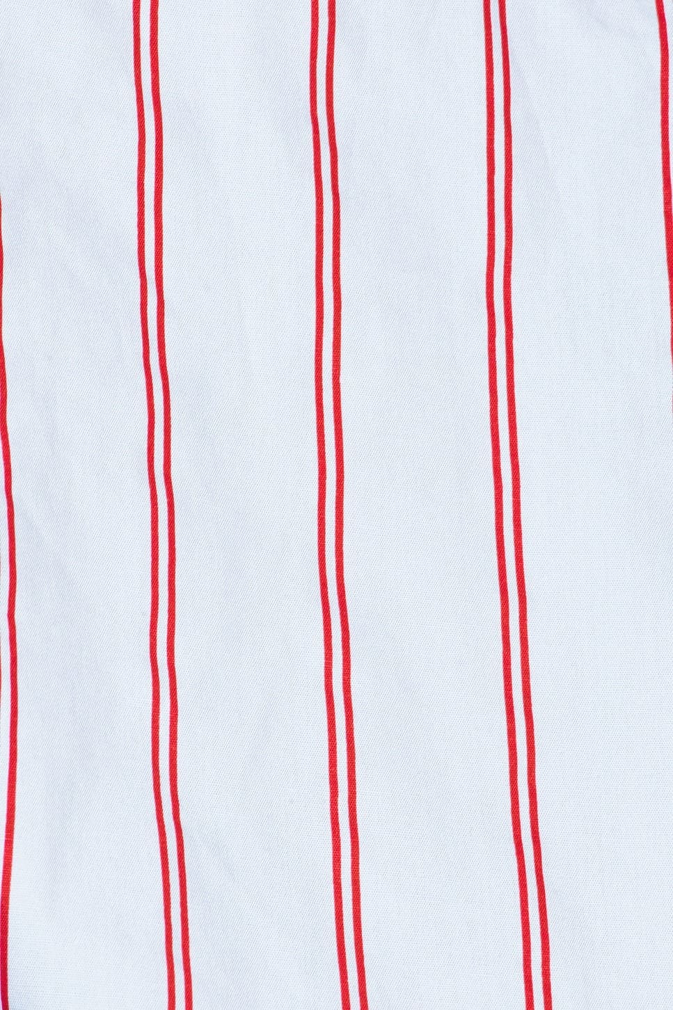 Striped Cotton Open Lapel Two Pieces Set