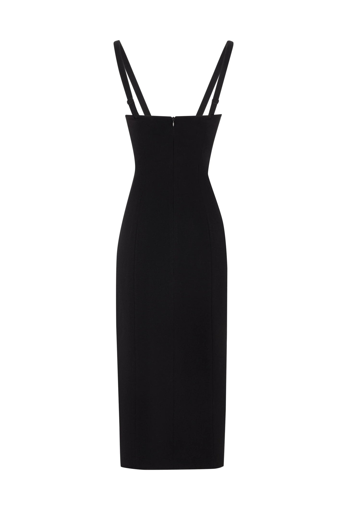 Noir Sweetheart Midi Dress