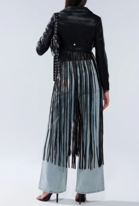 Tassel Leather Jacket