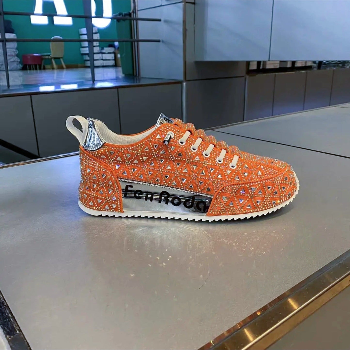 Diamond-encrusted Sneakers for Men