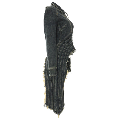 Irregular Design Denim Top