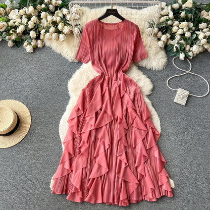 Classy Pleated Midi Dress