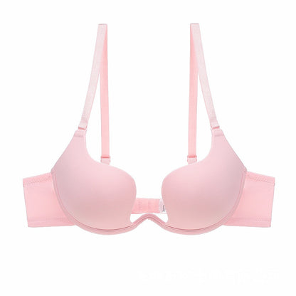 Women's Deep U Multi-Way Push Up Convertible Low Cut Plunge Bra