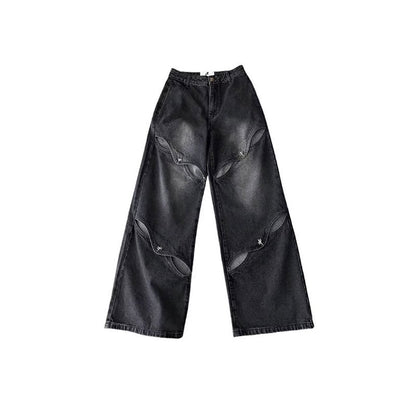 Fab Deconstructed Wide Leg Jeans