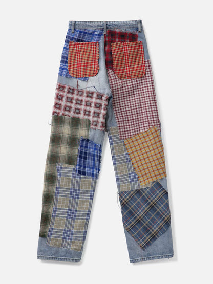 Patchwork Denim Shirt Multi Jeans