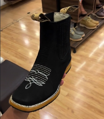Men's Square Toe Ankle Western Boots
