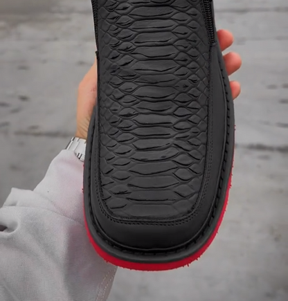 Men's python leather boots