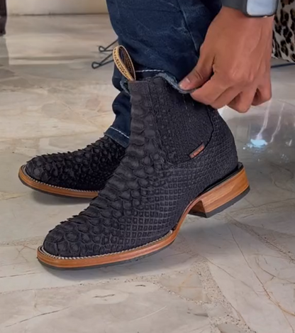 Exotic Python Leather Boots