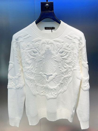 Majestic Tiger Embossed Sweater