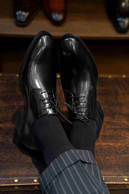 Men's Woodgrain Business Leather Shoes