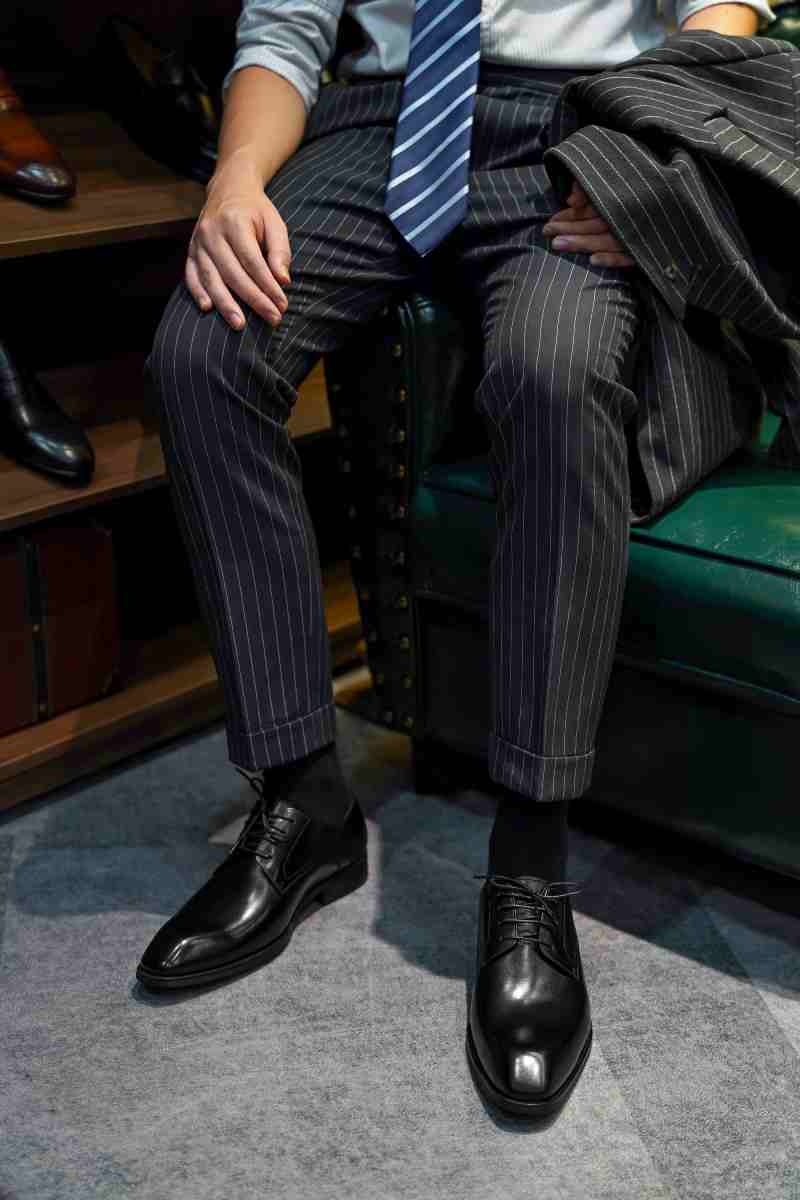 Men's Woodgrain Business Leather Shoes