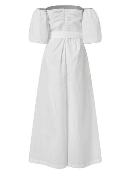 One-shoulder chest-wrapped jumpsuit