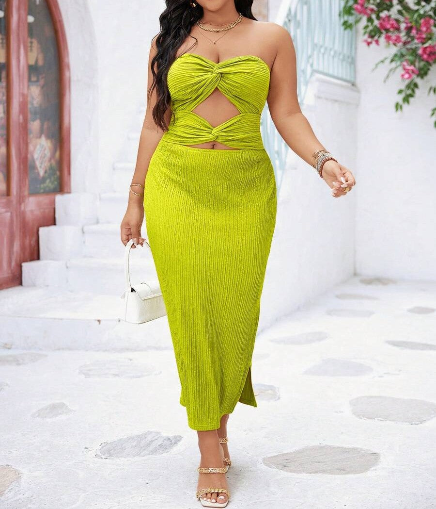 Sheath Cutout Twisted Dress