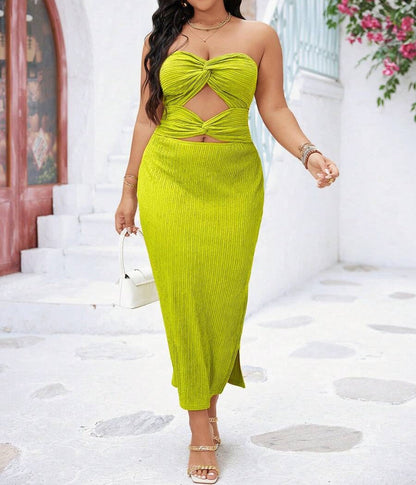 Sheath Cutout Twisted Dress