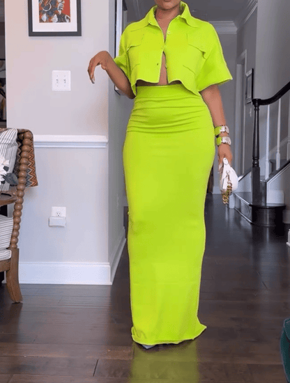 Davenport Top & Skirt Set