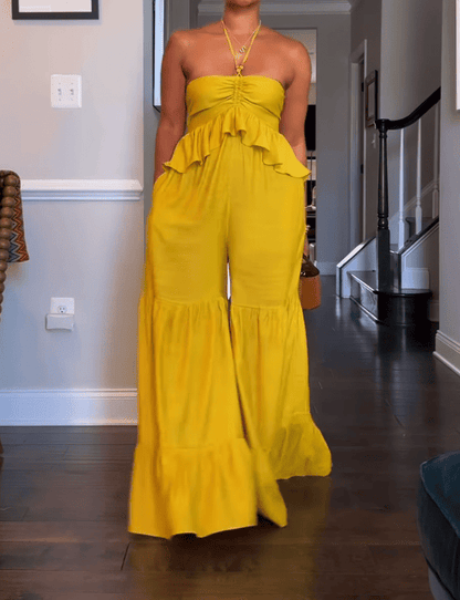 Endless Mimosa Textured Jumpsuit