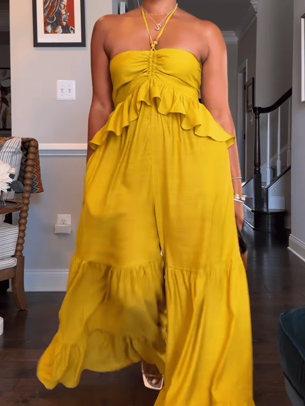 Endless Mimosa Textured Jumpsuit