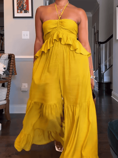 Endless Mimosa Textured Jumpsuit