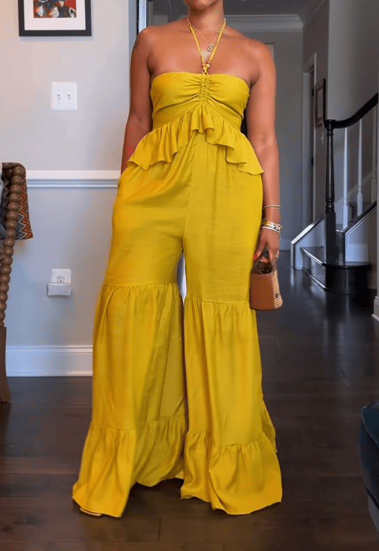 Endless Mimosa Textured Jumpsuit