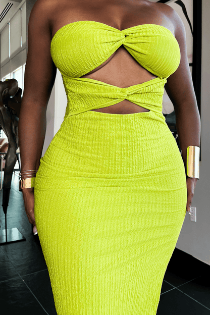 Sheath Cutout Twisted Dress