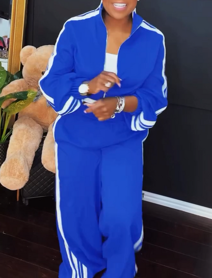 Casual sports top and pants 2pc set