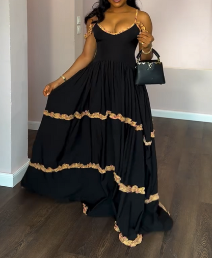Crepe Sling Maxi Dress