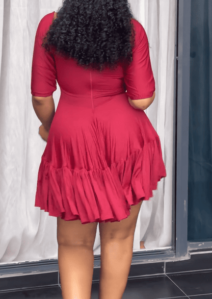 Elegant solid color dress