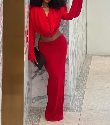 Red Shoulder Pad Retro Suit