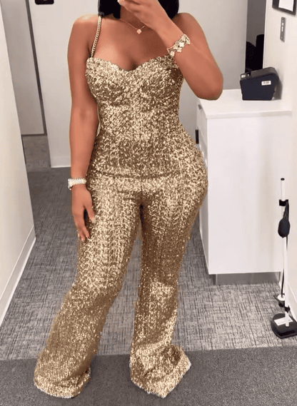 Gold Sequin Jumpsuit