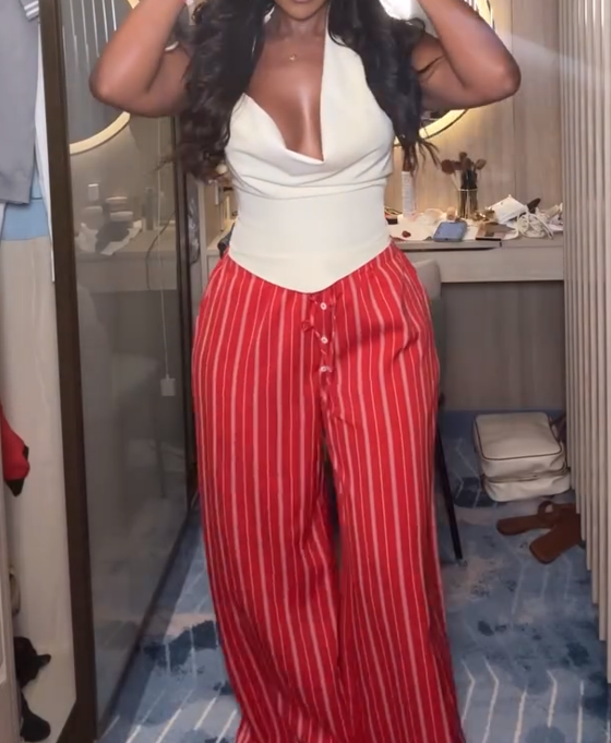 Summer striped pants