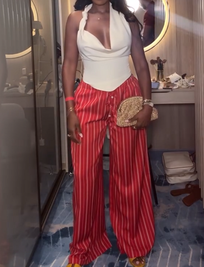 Summer striped pants