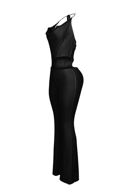 Fashion O Ring Cut Out Detail Jumpsuit