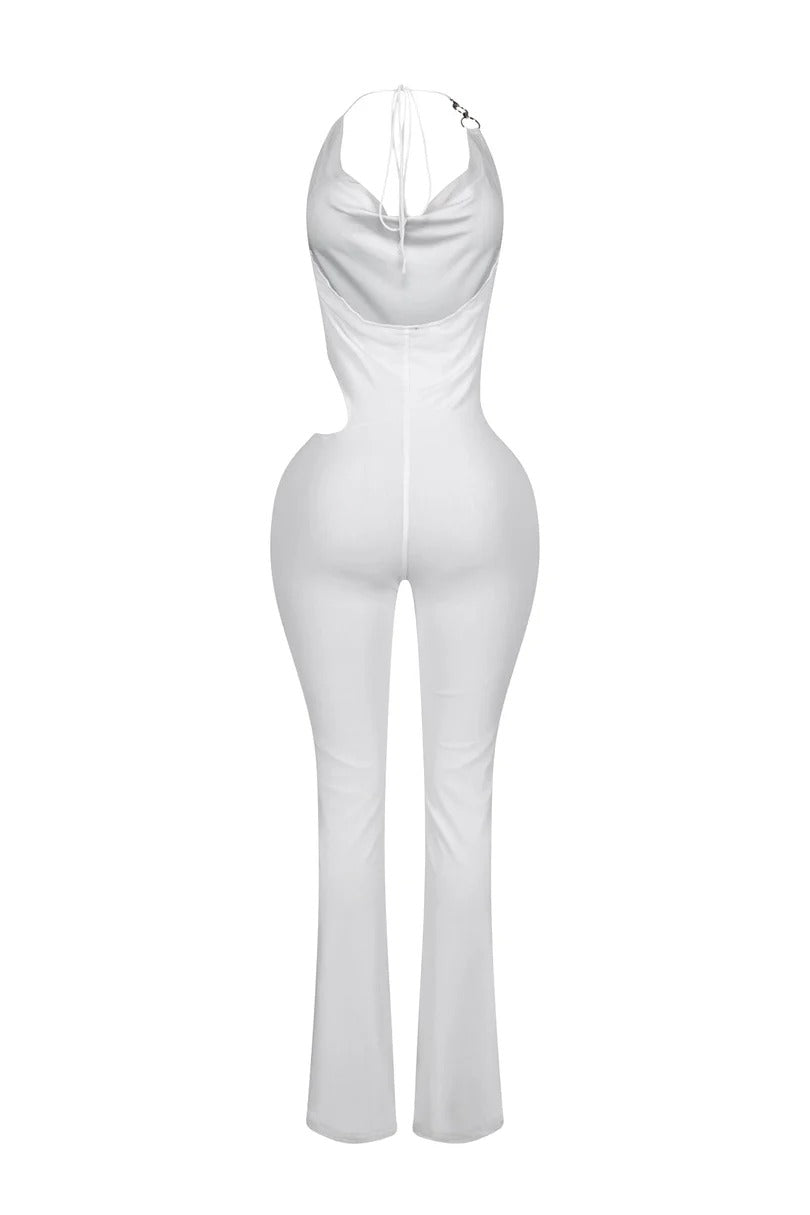 Fashion O Ring Cut Out Detail Jumpsuit