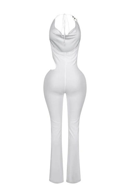 Fashion O Ring Cut Out Detail Jumpsuit