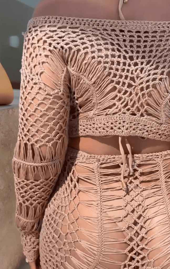 Sand Dunes Long Sleeve Top and Maxi Skirt Set Beach
