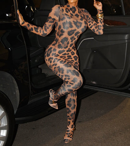 Cheetah-Printed Jumpsuit