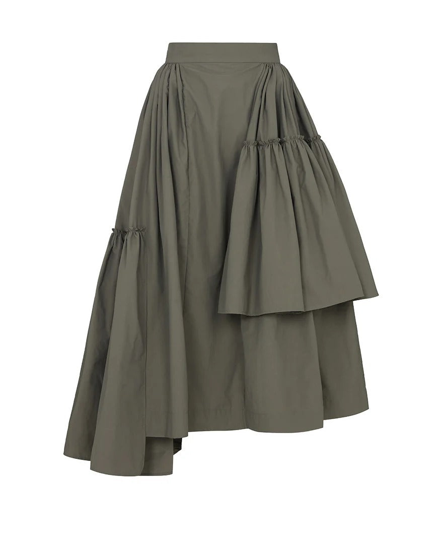 Asymmetric Wind Breaker Skirt