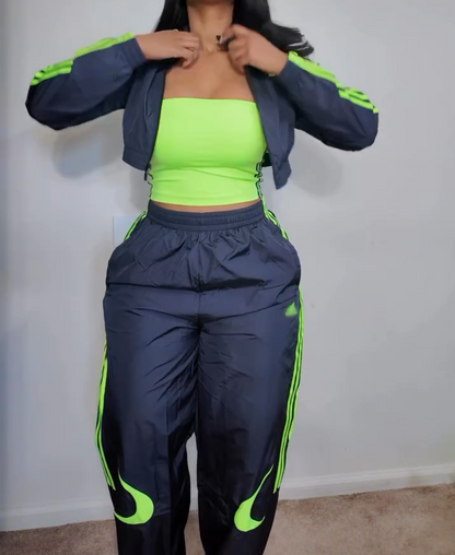 Cropped Track Jacket + Trousers Set