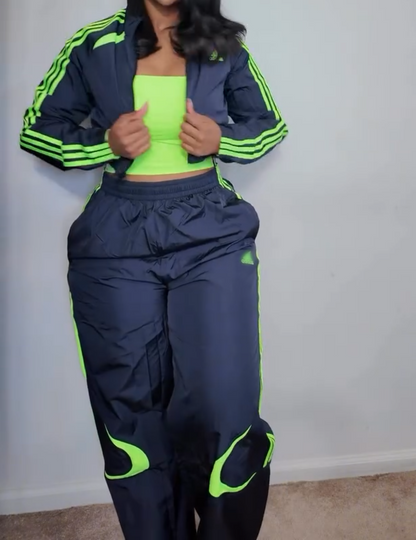 Cropped Track Jacket + Trousers Set