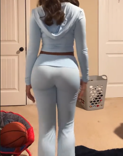 Elastic casual sports suit