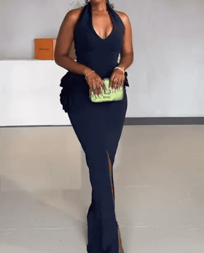 Luxe Halter Neck Dress