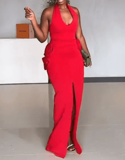 Luxe Halter Neck Dress