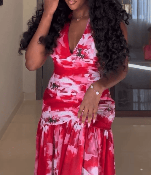 Floral Mesh Dress