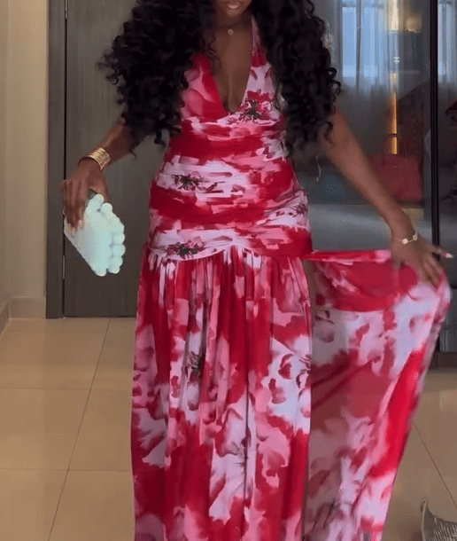 Floral Mesh Dress