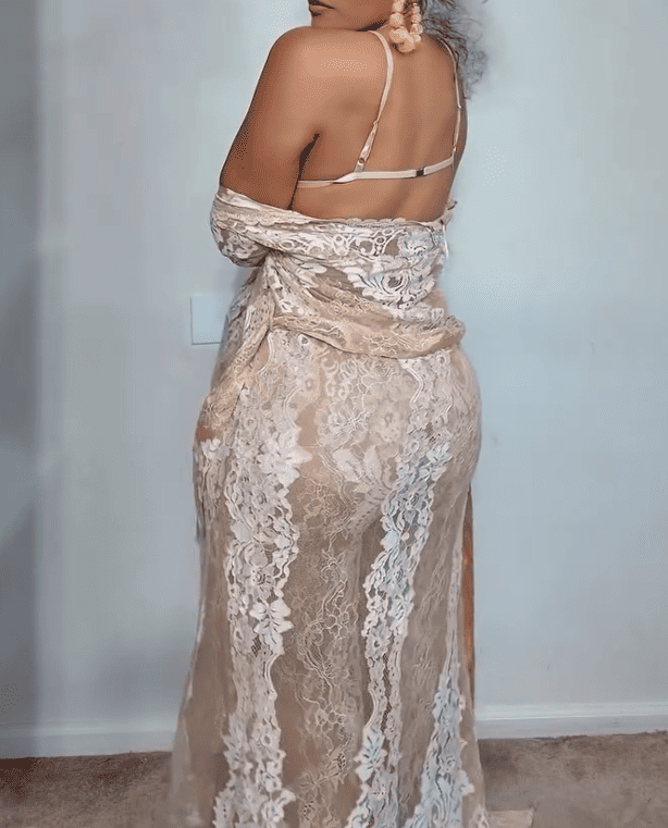 White Lace and Tulle 3-Piece Set