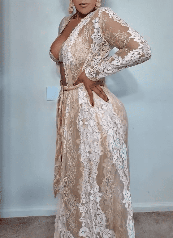 White Lace and Tulle 3-Piece Set
