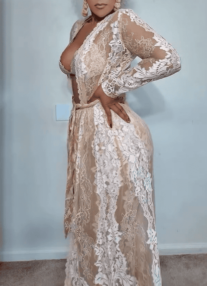 White Lace and Tulle 3-Piece Set