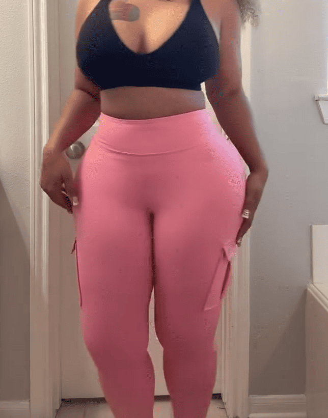 Women's High-Waisted Pocket Cargo Fitness Pants